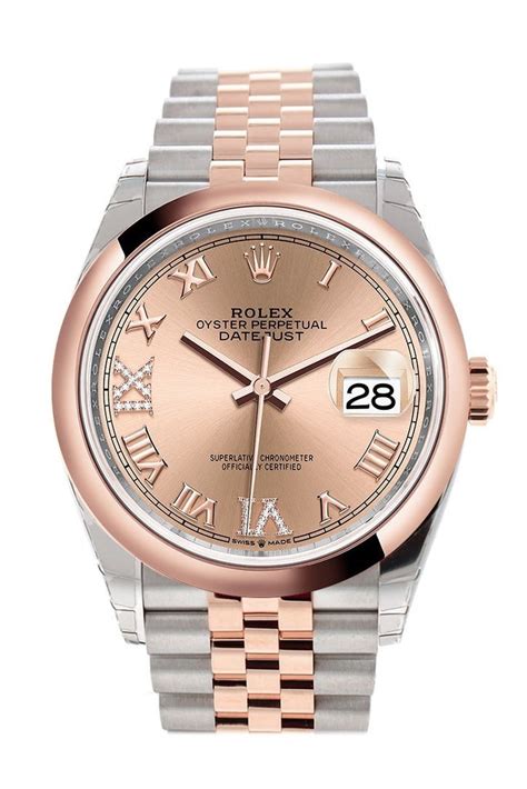 rolex two tone vs gold|36mm rolex datejust rose gold.